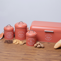 Ensemble de boîtes de rangement hermétiques pour cuisine : pots à thé, café, sucre, boîte à pain, boîtes de conservation