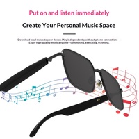 Vente directe usine – Lunettes intelligentes IA, monture métallique rétro en alliage de cuivre, nouveau style, pour appels et musique, noires