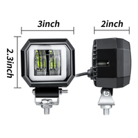 Lampe de travail pour voiture 20W LED avec yeux d'ange blanc rouge bleu feux de circulation Halo DRL pour voiture camion 4x4 tout-terrain-nouvel état accessoire