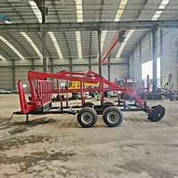 Remorque en bois hydraulique de débardeur de quadruple de transporteur d'exploitation forestière d'atv de forêt de Offre Spéciale avec le tracteur de crochet de crochet de crochet