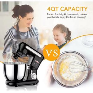 Robot pâtissier multifonction 1000W 3,5L avec boîtier en plastique pour la pâtisserie et la préparation des pâtes, accessoires de cuisine inclus - Product Image 3