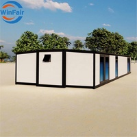 Maison conteneur pliable moderne préfabriquée modulaire de luxe à faible coût WinFair de 40 pieds extensible pour maison de retraite