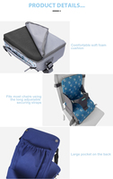 Siège rehausseur souple et sécurisé pour bébé, chaise haute 3 en 1 Baby Kingdom pour table à manger