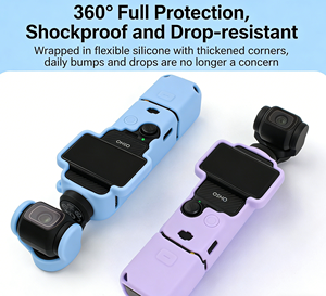 Silicone Sleeve Full Body Shockproof Drop-Resistant <b>Cover</b>, Lens & <b>Screen</b> Protector Accessories, Compatible with DJI Pocket 3 - Product Image 2