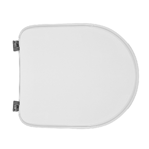 Asiento de inodoro para Gsi City Pro Forma 7, blanco, con bisagras en forma de C - Product Image 1