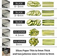 Mandoline manuelle en acier inoxydable, réglable, compatible lave-vaisselle, pour couper fruits, légumes, fromage, carottes, pommes de terre, chips, oignons