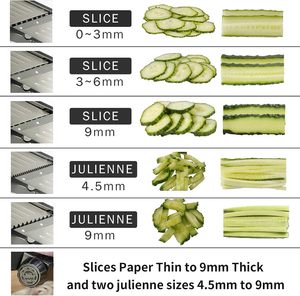 Manual Mandoline Slicer for Fruit <b>Vegetables</b> <b>Cutter</b> Cheese Carrot Potato Chip Onion French Fry Durable Steel Metal Tool - Product Image 4