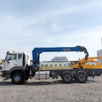 Grue mobile sur camion de 18,9 m avec flèche de levage de 12 tonnes, pompe hydraulique et télécommande