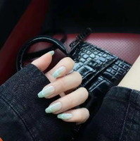 Venta al por Mayor de 24 Uñas Postizas de Calidad Profesional, Estilo Francés, Cortas, Cuadradas, Forma de Almendra, Semimanuales, Acrílicas, para Mujer