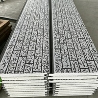 Panneaux muraux sandwich pour la décoration extérieure des bâtiments, système mural isolé en mousse PU pour les projets d'installations agricoles