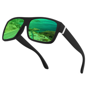 Lunettes de soleil polarisées, monture en métal noir, verres TAC, protection UV400, pour sports de plein air, cyclisme, pêche, conduite - Product Image 3