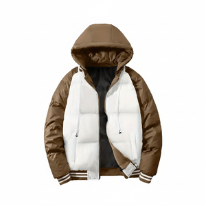 Chaqueta Acolchada Cálida para Hombre, Talla Grande, con Capucha, Logotipo Personalizable, Diseño Colorido - Envío Directo - Product Image 1