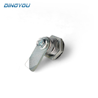 Serrure à came miniature DINGYOU, en alliage de zinc chromé, à fente unique, cylindre à clé de 12,5 mm pour boîtier d'équipement, vente directe usine