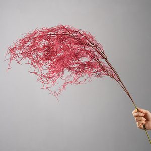 Ramo de flores preservadas de aspargosa artificial Greenway, color rojo, para decoración del hogar y diseño de interiores - Product Image 2
