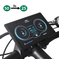 Ordinateur de vélo de route électrique H8 avancé LCD couleur horizontale étanche UART2 compteur de vitesse odomètre Smartphone synchronisation vélo