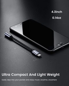 Adaptateur audio USB-C vers prise casque 3,5 mm, câble tressé en nylon avec puces DAC, adaptateur AUX - Product Image 4