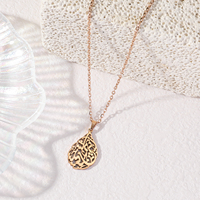 Collar con Colgante de Acero Inoxidable con Diseño de Lágrima y Ayatul Kursi, Joyería Islámica Musulmana Árabe, para Eid y Ramadán, Venta al Por Mayor
