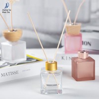 Diffuseur d'aromathérapie haut de gamme carré en verre sans flamme, 50 ml, 100 ml, 150 ml, 200 ml