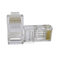 Conector RJ45 de paso 8P8C de alta velocidad para cable Ethernet Cat6a Cat7 SFTP FTP UTP enchufe Modular chapado en oro