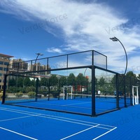 Servicio Profesional de Instalación Completa de Pistas de Pádel, Diseño Panorámico con Estructura de Acero y Vidrio Templado