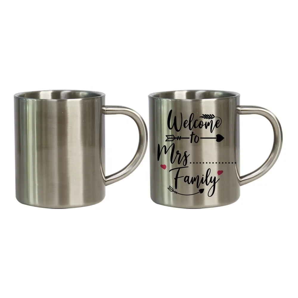 Prosub 8Oz Cups Om Sublimeren Koffie Mokken Met Handvat Roestvrij Double Wall Camping Sublimatie Blanks Tumbler