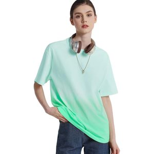 Camiseta Oversize Degradada para Mujer FOXA, 100% Algodón, Transpirable, Estilo Urbano, Casual, Manga Corta, Corte Holgado - Product Image 2