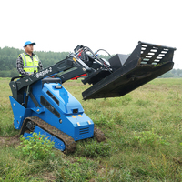 Pengiriman Gratis Mini Skid Steer Loader Multifungsi Mesin EPA Kubota Skid Steer Loader Beroda Rantai Murah Skid Steer Kompak untuk Dijual