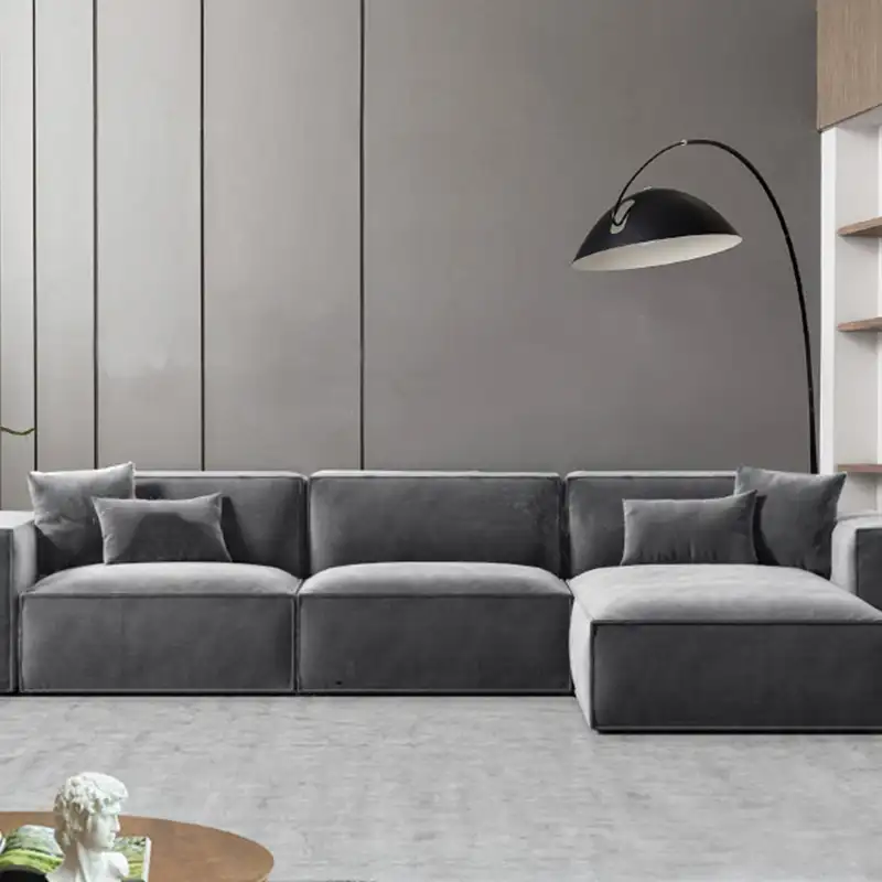 Customized Nordic Style Modern Design Cute Living Room Sofa Set Combined Linen Fabric Upholstery Tufted Modular Sofa Furniture