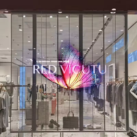 Écran LED en verre transparent pour utilisation en intérieur, modèle HD P3.91-7.81 pour les écrans de centres commerciaux et d'ascenseurs
