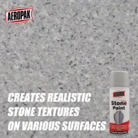 AEROPAK 400ML Aérosol inodore à effet pierre grossière artificielle pour peinture extérieure, revêtement liquide pour sols en gravier et pierres