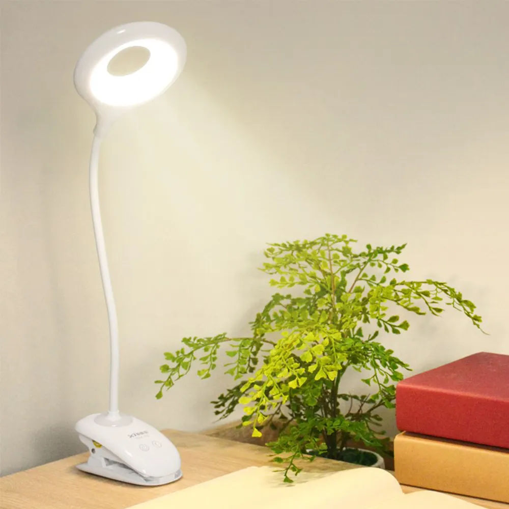 RTS LED desk lamp for Writing Eye Protection LED table Lamps for study USB Reading Light with Clip