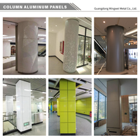 Revestimiento de columna de aluminio de diseño personalizado para decoración interior de centro comercial moderno y revestimiento de pilares arquitectónicos