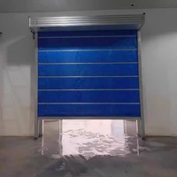 Porte roulante composite ignifuge sur mesure à double rail, double rideau, motorisée, pour la sécurité incendie, vente en gros