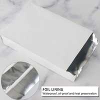 Custom Printed Takeaway Greaseproof Aluminium Foil Lined BBQ Fried Chicken Hot Dog Fast Food Packaging Kraft Paper Bag