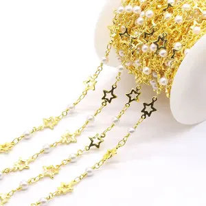 Vintage Perlen Perlenketten Antike Kupferdraht umwickelte Ketten Perlenkette rolle