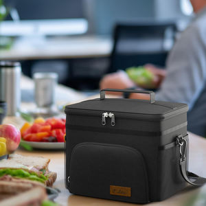 समायोज्य कंधे स्ट्रैप के साथ थर्मल इन्सुलेट लंच बैग, कार्यालय महिला पुरुष यात्रा के लिए - Product Image 3