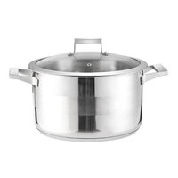 Marmite à soupe grande capacité en acier inoxydable Lecos au design moderne, sans sélection de cuisinière requise, pour la cuisine