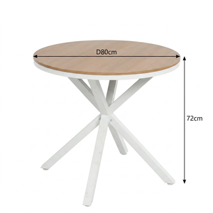 <span class=keywords><strong>Table</strong></span> de bistrot moderne <span class=keywords><strong>d</strong></span>'extérieur, structure en aluminium et fer, plateau en lattes non en bois, résistante aux intempéries, mobilier de jardin, <span class=keywords><strong>table</strong></span> ronde pour café - Product Image 6