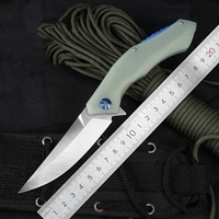 Couteau de poche pliable, lame en acier D2, manche en G10, tactique, EDC, chasse, camping, survie en plein air, OEM personnalisable