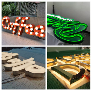 Custom Letter <strong>Light</strong> LED Illuminated <strong>3D</strong> Metal Signs for Business Modern Backlit Logo <strong>Wall</strong> Design for Shops Offices Coffee Hotel - Product Image 3