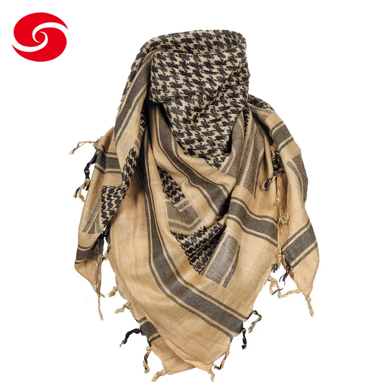 Hot Sale Tactical Winter Middle East Armed 100% Cotton Scarf Tactical Men Shemagh