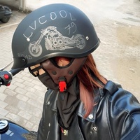 Casque unisexe printemps/été pour moto/vélo électrique/scooter, demi-casque vintage léger en ABS, certifié 3C