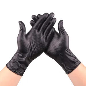 100 adet kutu tozsuz yüksek kaliteli nitril dövme eldiven güzellik salonu eldiven siyah tek kullanımlık nitril eldiven