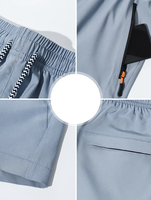 Short de gymnastique athlétique pour hommes Pantalon de sport d'été décontracté avec poches zippées Short de course pour hommes Short de gymnastique pour hommes de 5 pouces avec doublure