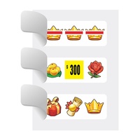 Billets à gratter instantanés personnalisés avec motifs de jeux de casino, échantillons gratuits, 100 % confidentiels