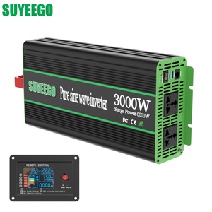 SUYEEGO Inversor de Corriente de Onda Pura Solar Fuera de Red de 500W, 1kW, 2kW, 3kW, 5kW, 6kW, de 12V/24V a 110V/220V - Product Image 1