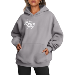 Sweats à capuche mignons pour femmes, sweats à capuche oversize en polaire, pulls à manches longues, tenues d'automne, vêtements d'hiver - Product Image 1