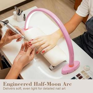 <span class=keywords><strong>Lampe</strong></span> de bureau LED pliable pour manucure, 31 pouces, avec support pour téléphone, lumière <span class=keywords><strong>professionnelle</strong></span> pour techniciennes en ongles - Product Image 5