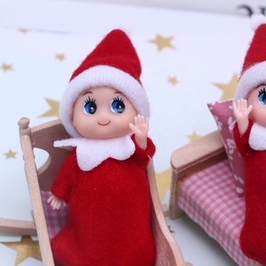 Poupées elfes de Noël, miniatures de bébés jumeaux, jouets fantaisie pour calendrier de l'avent, décorations et cadeaux de Noël - Product Image 3