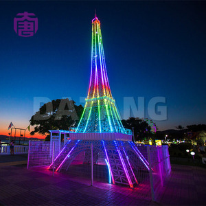 Iron Tower LED Light Sculpture for Christmas Cities Theme Parks and Commercial Landscape Display - Product Image 5